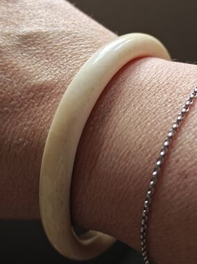 Old Pre-ban Ivory Bangle Bracelet